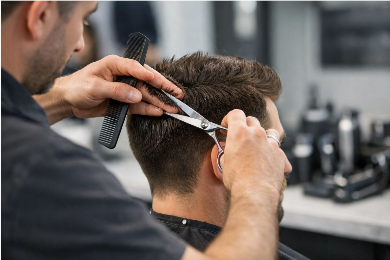 Executar corte em cabelo masculino